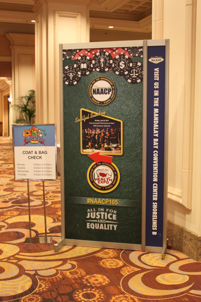 NAACP Show 2014 Information Sign Mandalay Bay Convention Center, Las Vegas Nevada